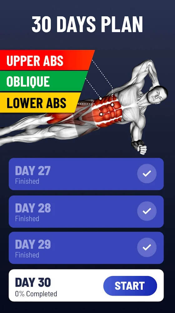 Six Pack in 30 Days - Abs Workout screenshot 3