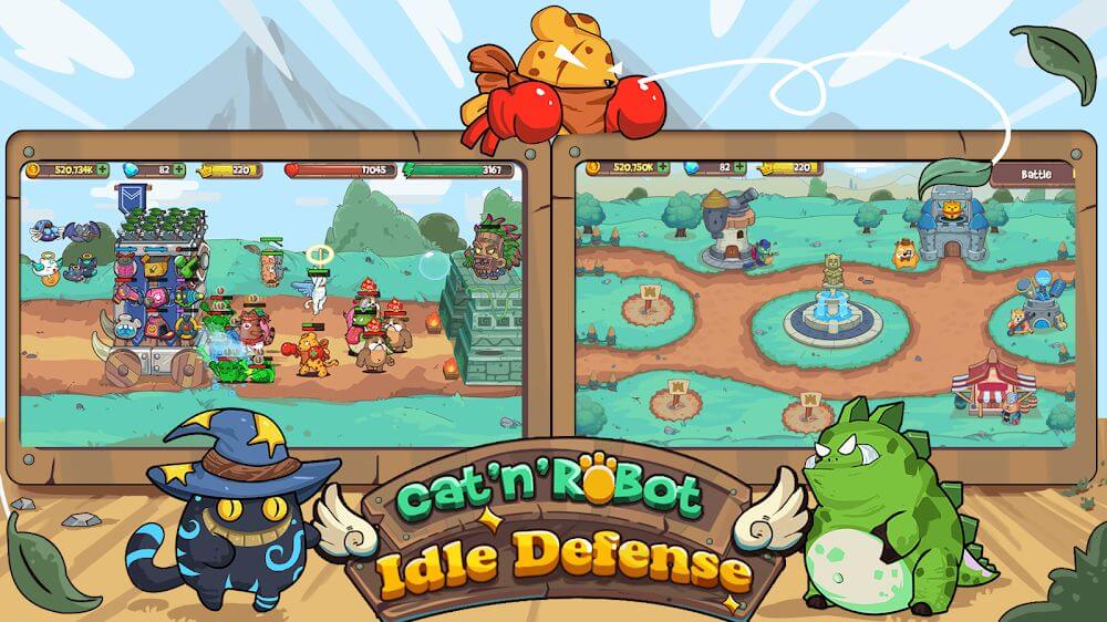 CatnRobot Idle Defense Grow TD screenshot 2