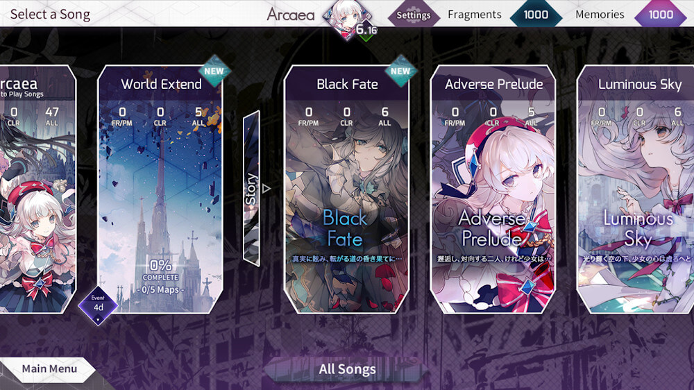 Arcaea screenshot 4