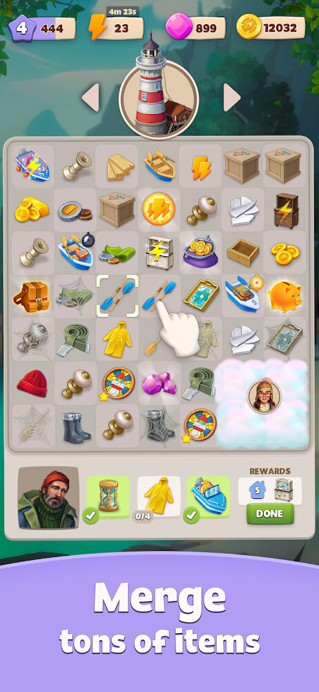 Merge Mystery: Lost Island gameplay screenshot 2