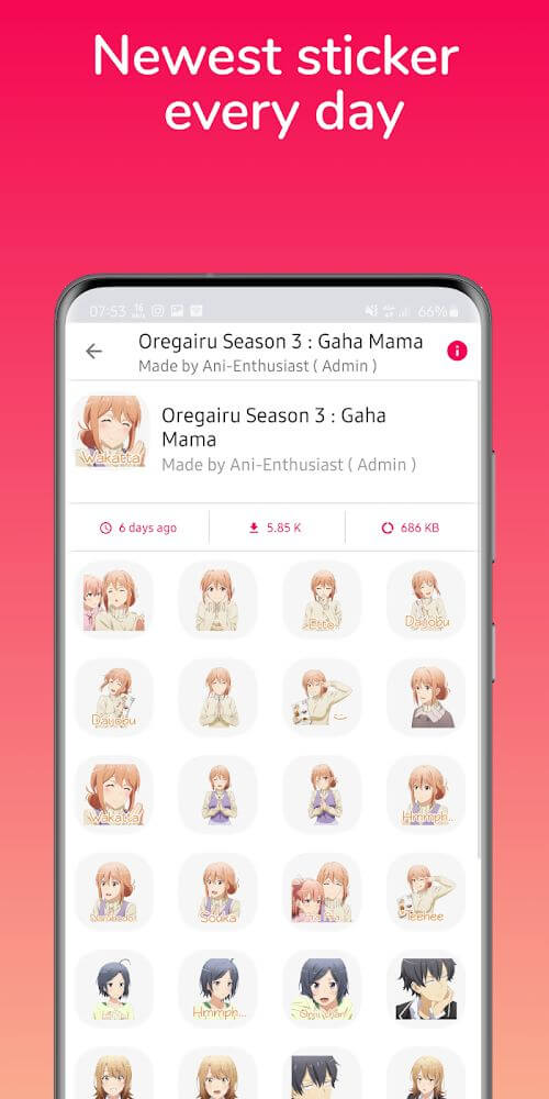 Anime Stickers screenshot 5