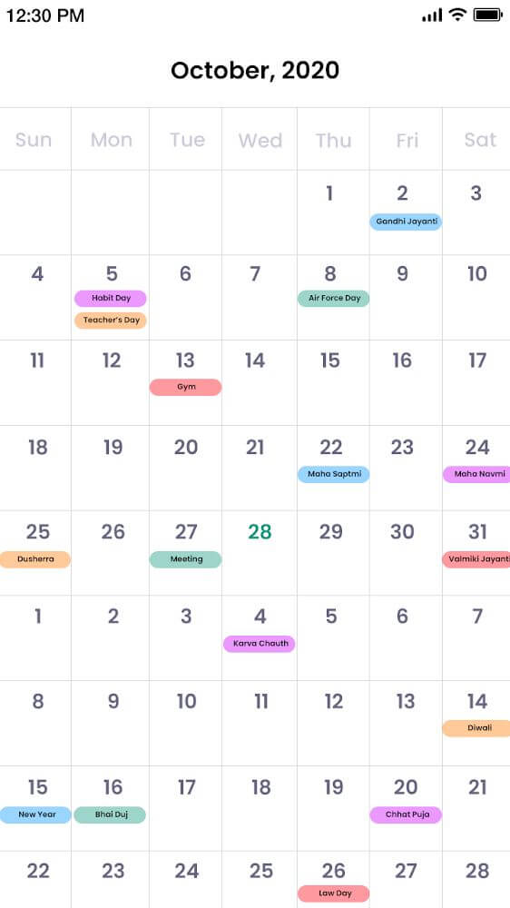 Calendar screenshot 5
