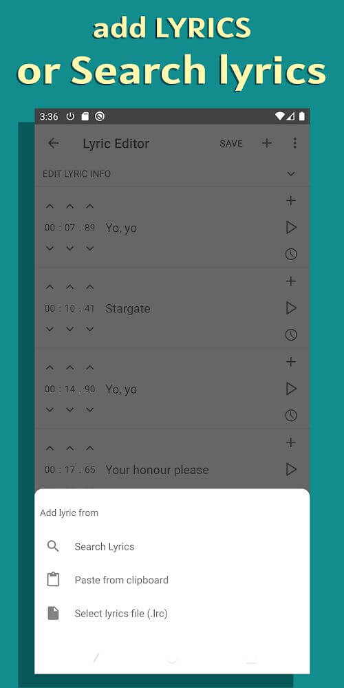 Synced Lyrics Editor screenshot 3
