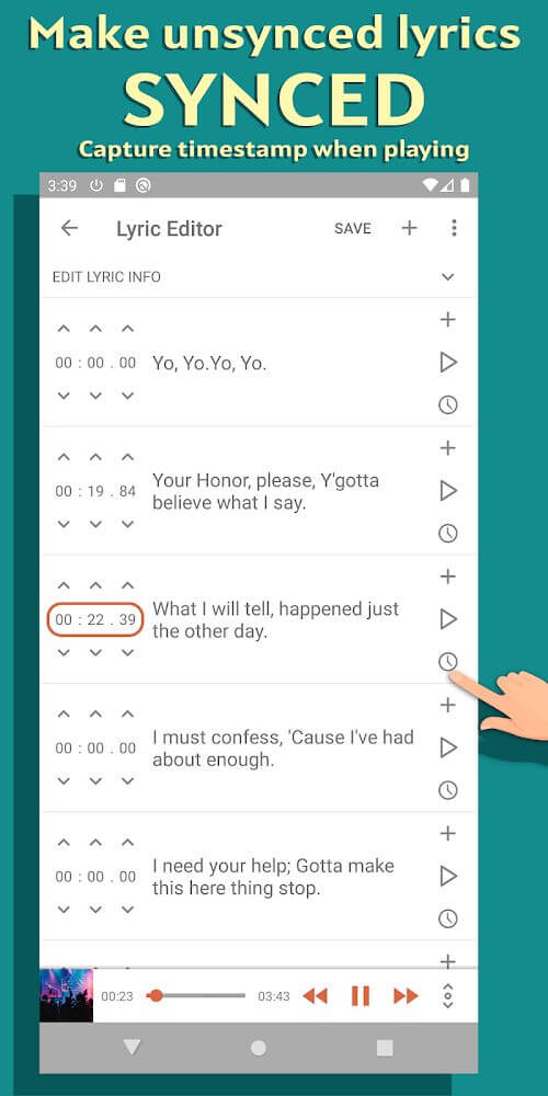 Synced Lyrics Editor screenshot 2