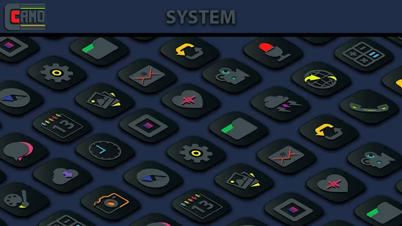 Camo Dark Icon Pack screenshot 6