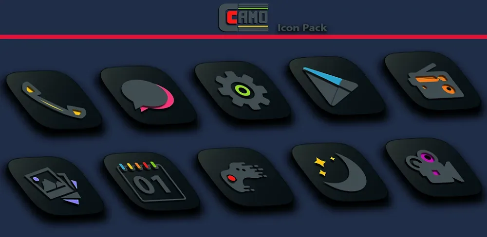 Camo Dark Icon Pack screenshot 1