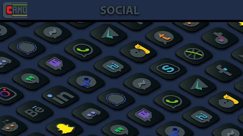 Camo Dark Icon Pack screenshot 4