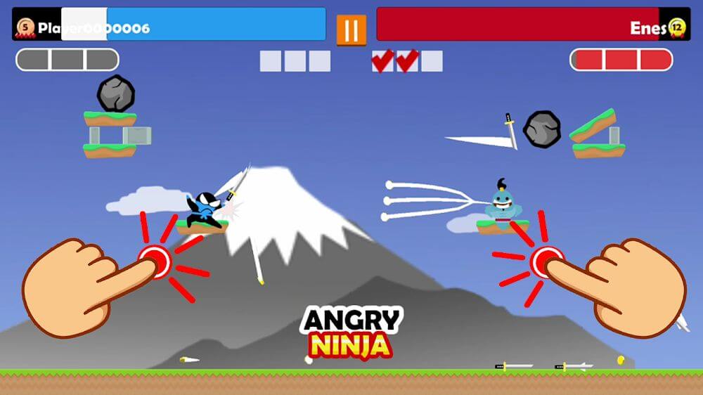 Jumping Ninja Party 2 Player Games gameplay screenshot 3