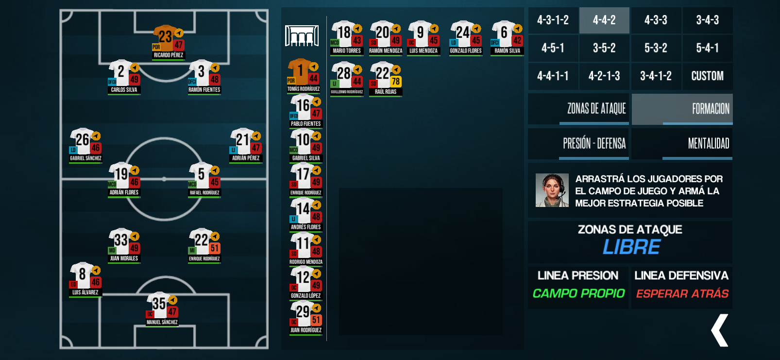 F11 Football Manager screenshot 1