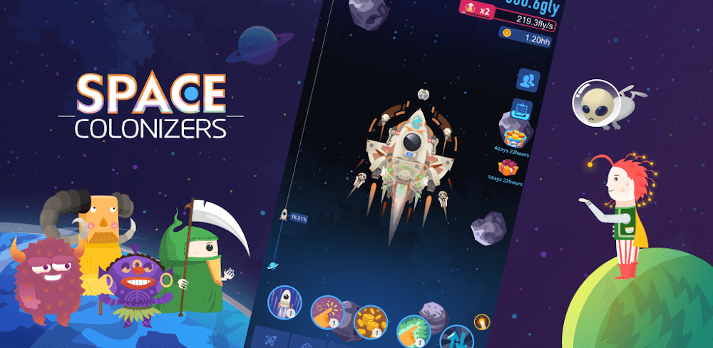 Space Colonizers Idle Clicker screenshot 1