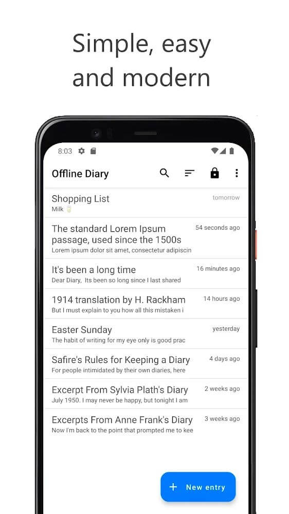 Offline Diary screenshot 2