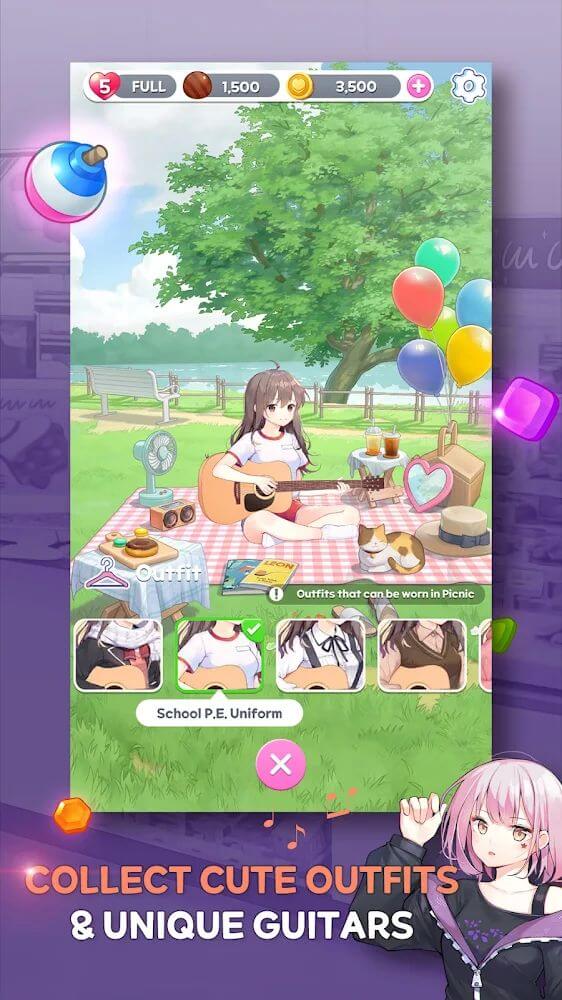 Guitar Girl Match 3 screenshot 3