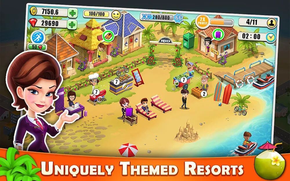 Resort Tycoon - Hotel Simulation screenshot 2
