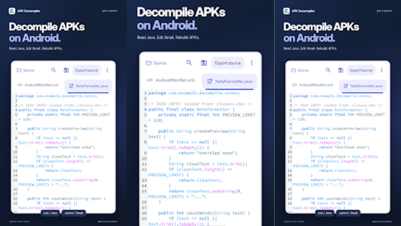 APK Decompiler: jadx & apktool screenshot 1