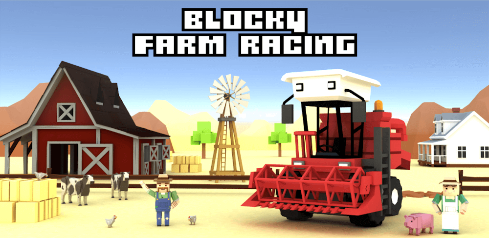 Blocky Farm Racing & Simulator screenshot 1