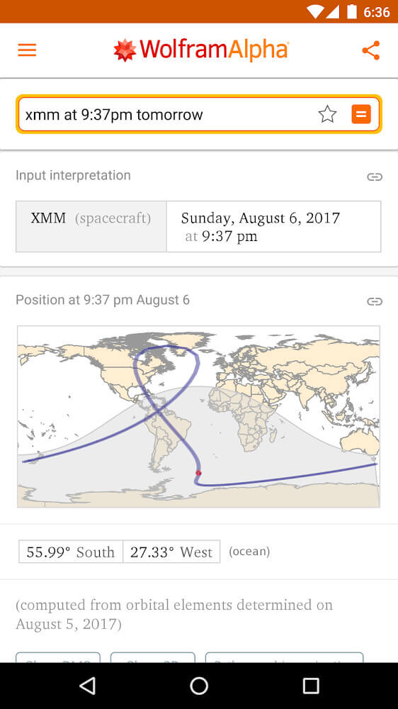WolframAlpha screenshot 4