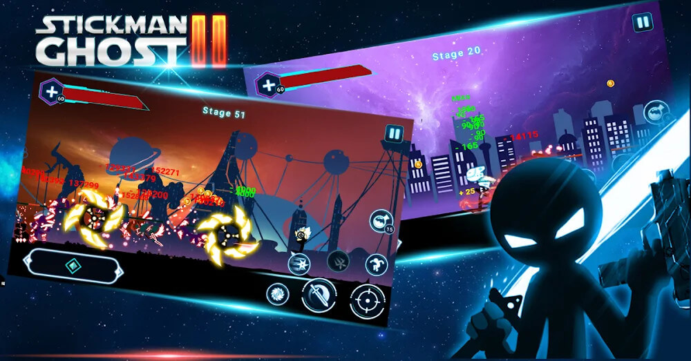Stickman Ghost 2: Galaxy Wars screenshot 2