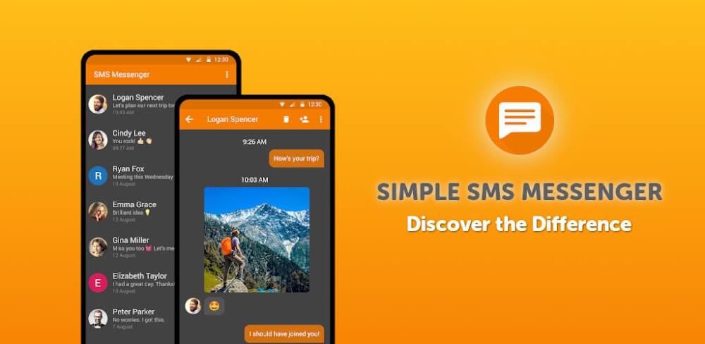 Simple SMS Messenger screenshot 1