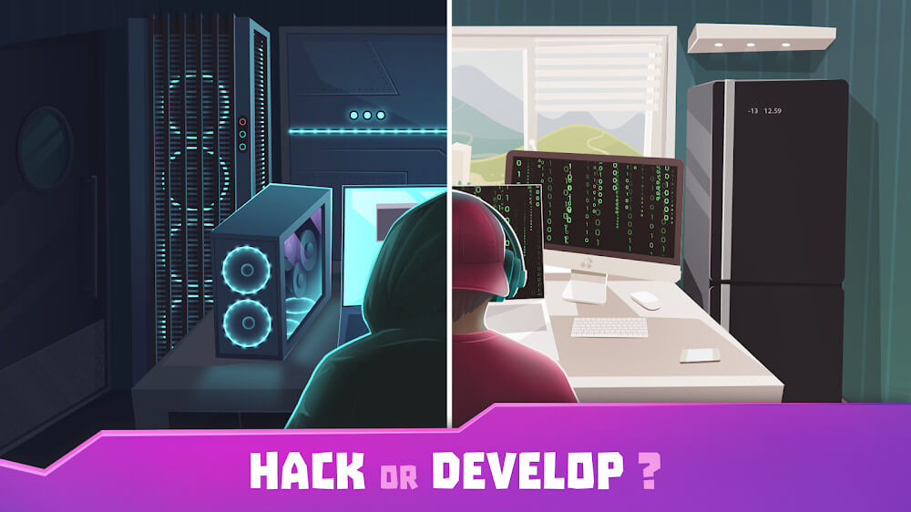 Hacker or Dev Tycoon? Tap Sim screenshot 2