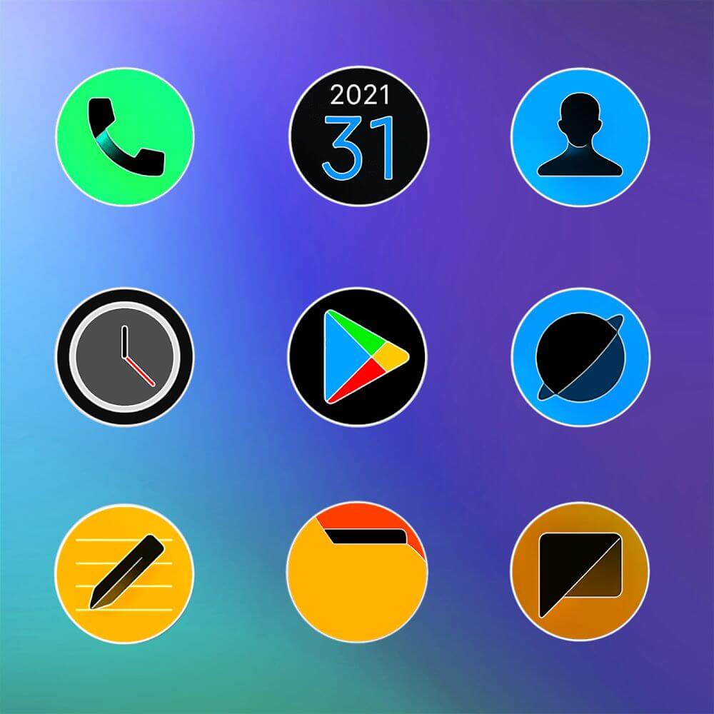 MIUI Circle Fluo - Icon Pack screenshot 2