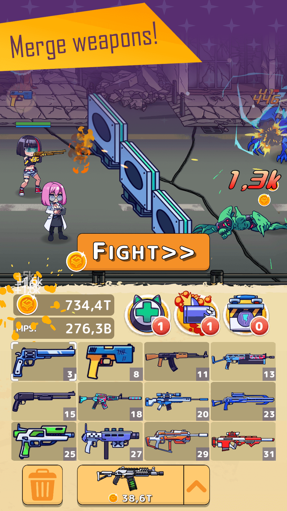 Kawaii Girls: Merge and Shoot screenshot 3