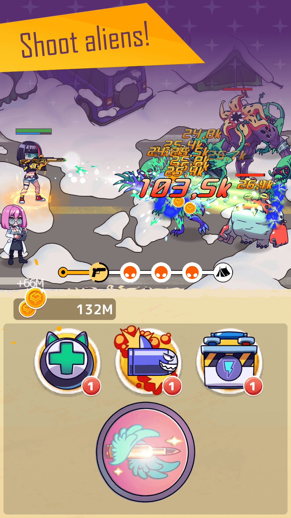Kawaii Girls: Merge and Shoot screenshot 2