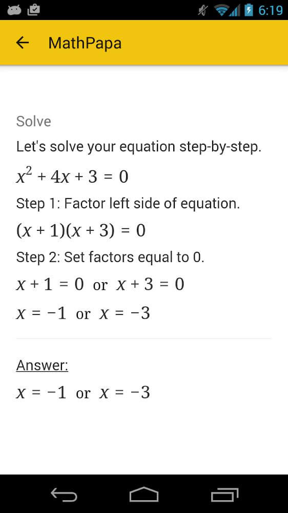 MathPapa screenshot 5