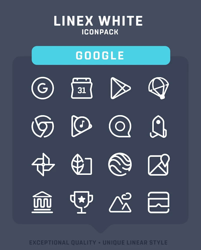 LineX White Icon Pack screenshot 3