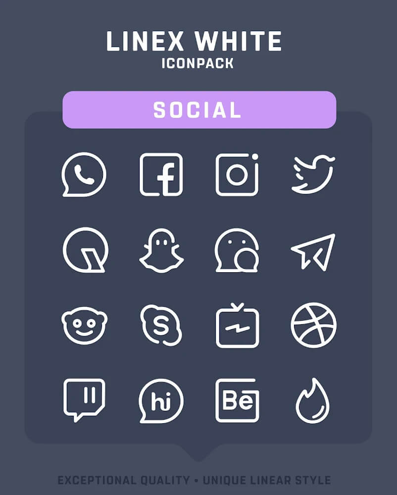 LineX White Icon Pack screenshot 4