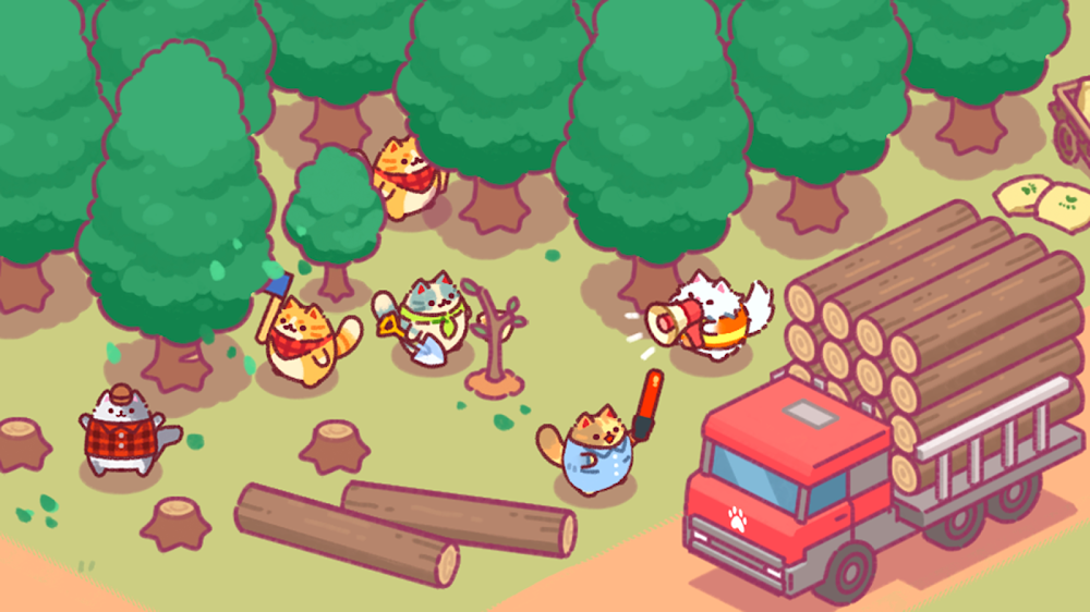 Lumbercat: Cute Idle Tycoon screenshot 2