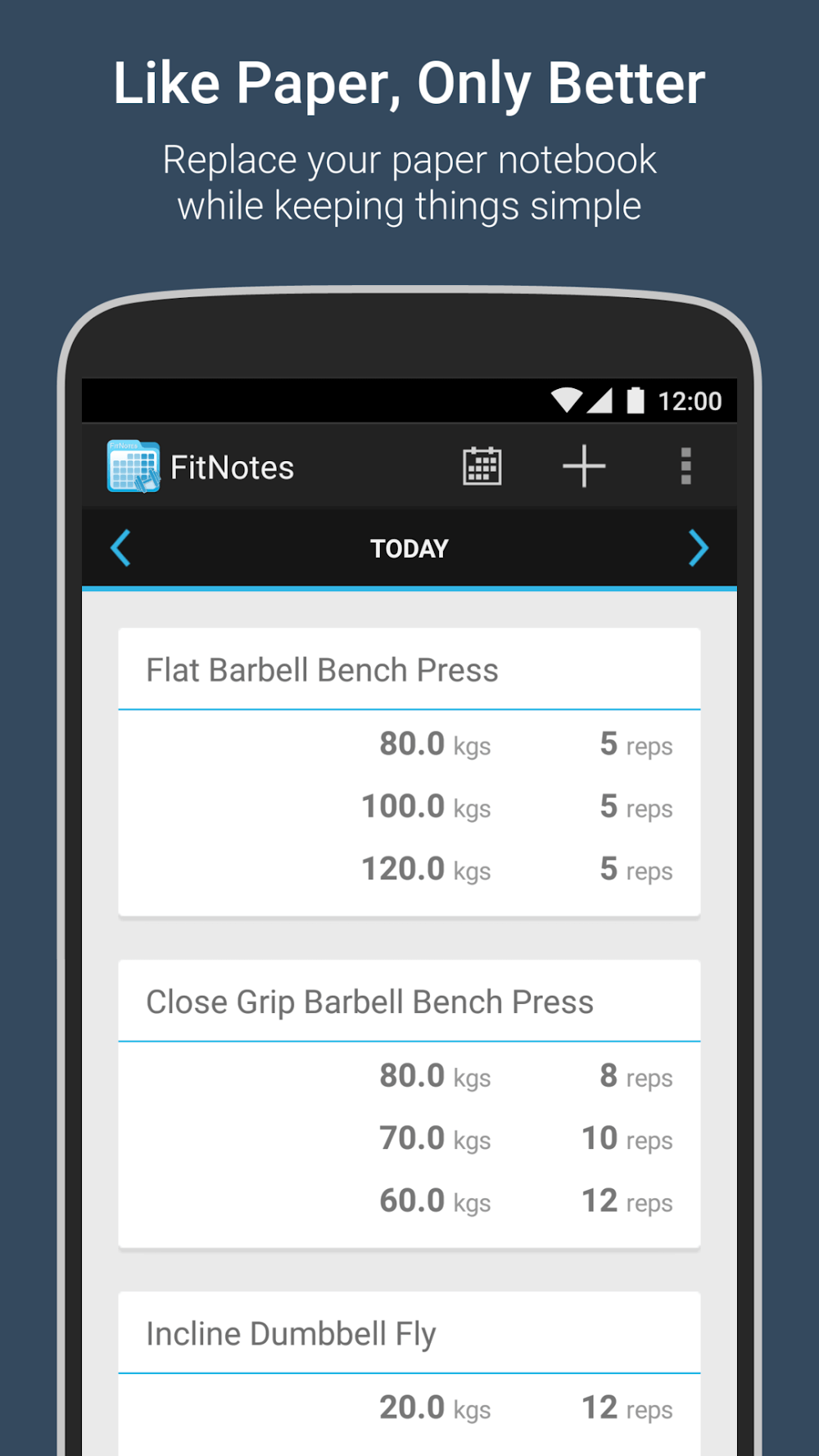 FitNotes screenshot 2
