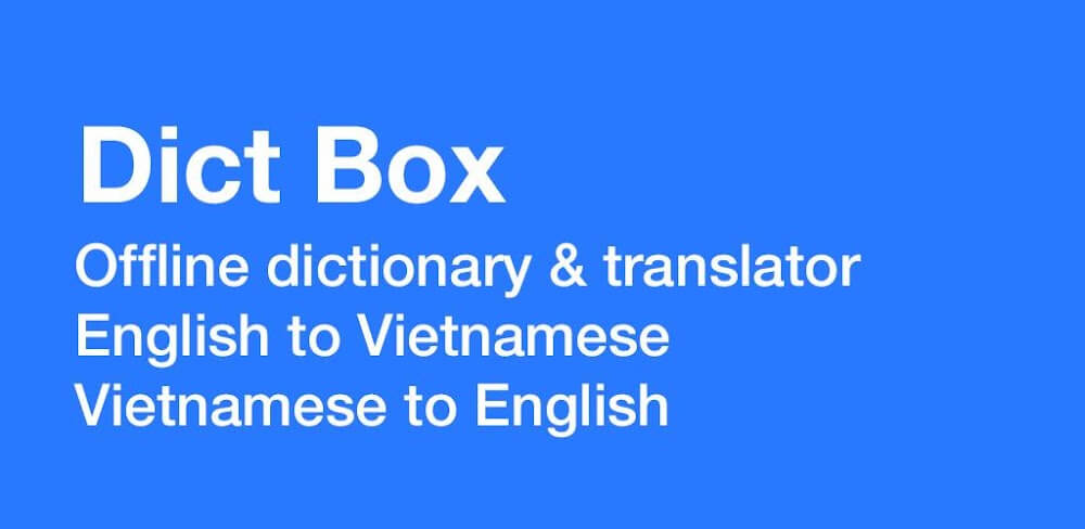 Vietnamese Dictionary Dict Box screenshot 1