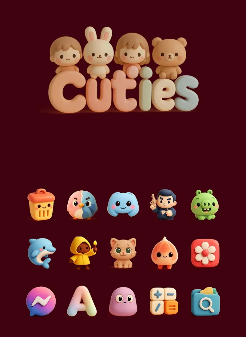 Cuties - Icon Pack screenshot 3