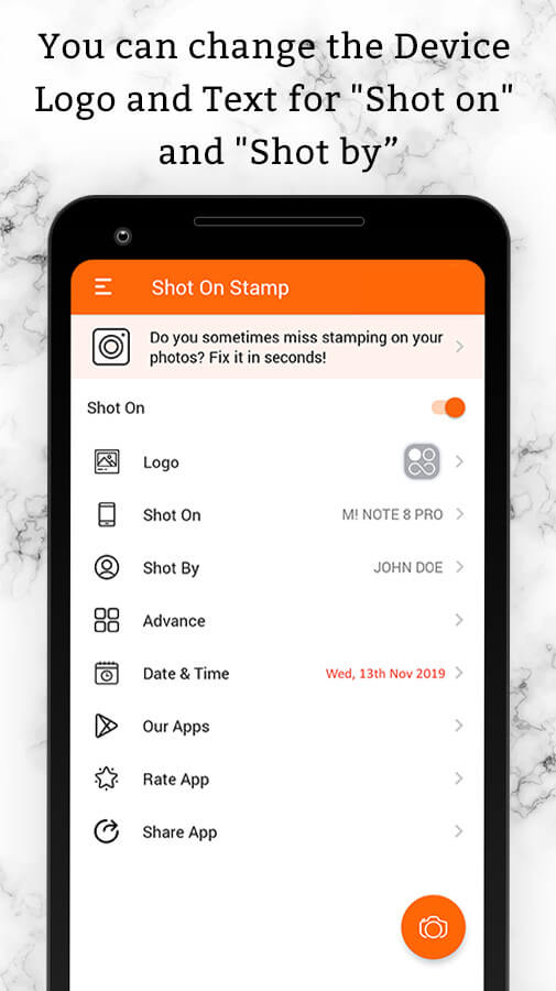 ShotOn Stamp screenshot 4