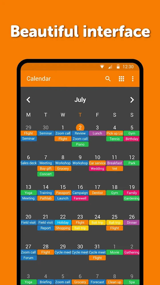 Simple Calendar Pro screenshot 2