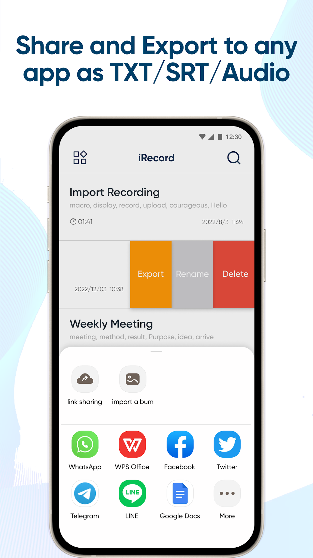 iRecord: Transcribe Voice Note screenshot 6