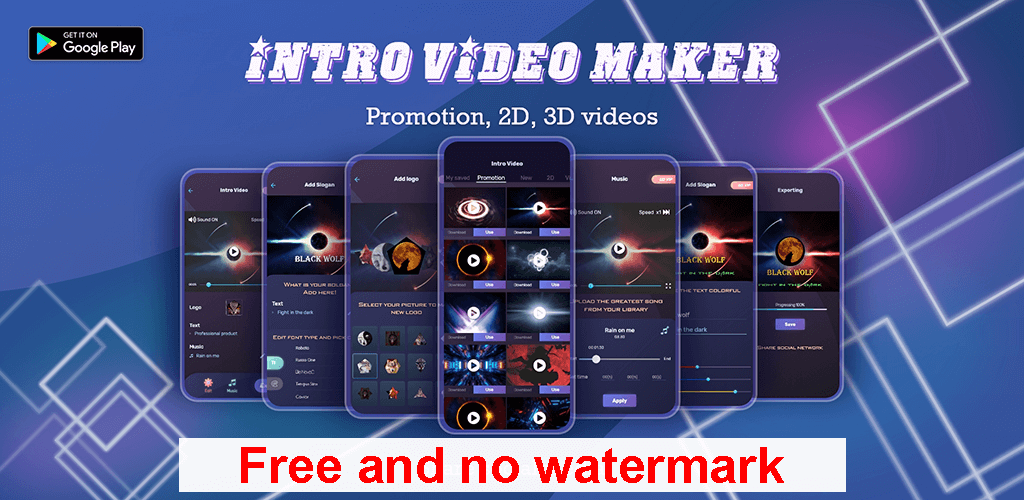 Intro video maker screenshot 1