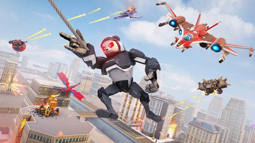 Panda Robot Car: Robot Games screenshot 2