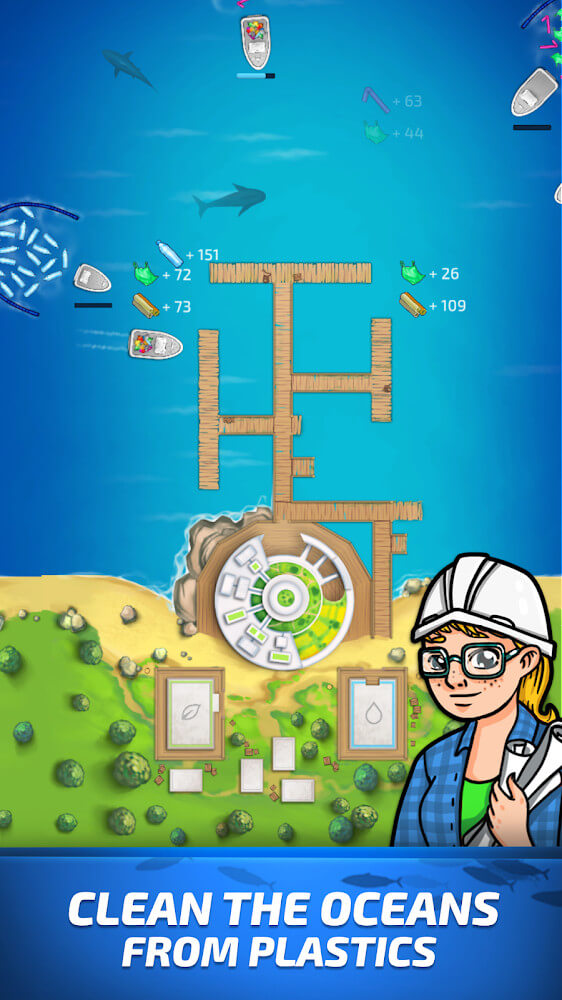 Idle Ocean Cleaner screenshot 2