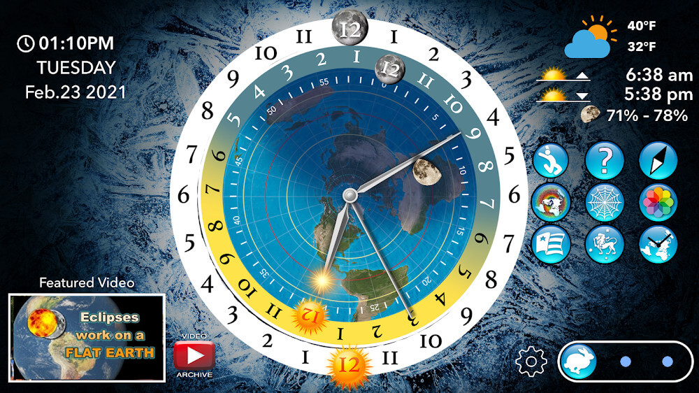 Screenshot 4 of Flat Earth Sun, Moon & Zodiac Clock