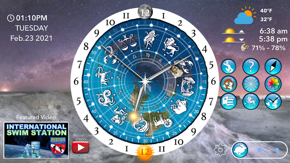 Screenshot 5 of Flat Earth Sun, Moon & Zodiac Clock