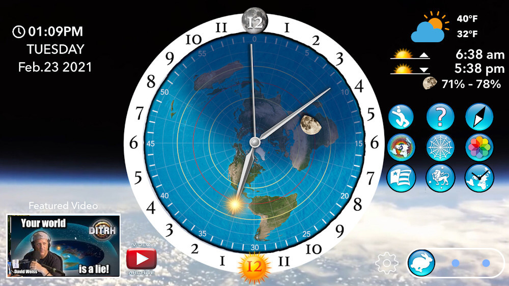 Screenshot 2 of Flat Earth Sun, Moon & Zodiac Clock