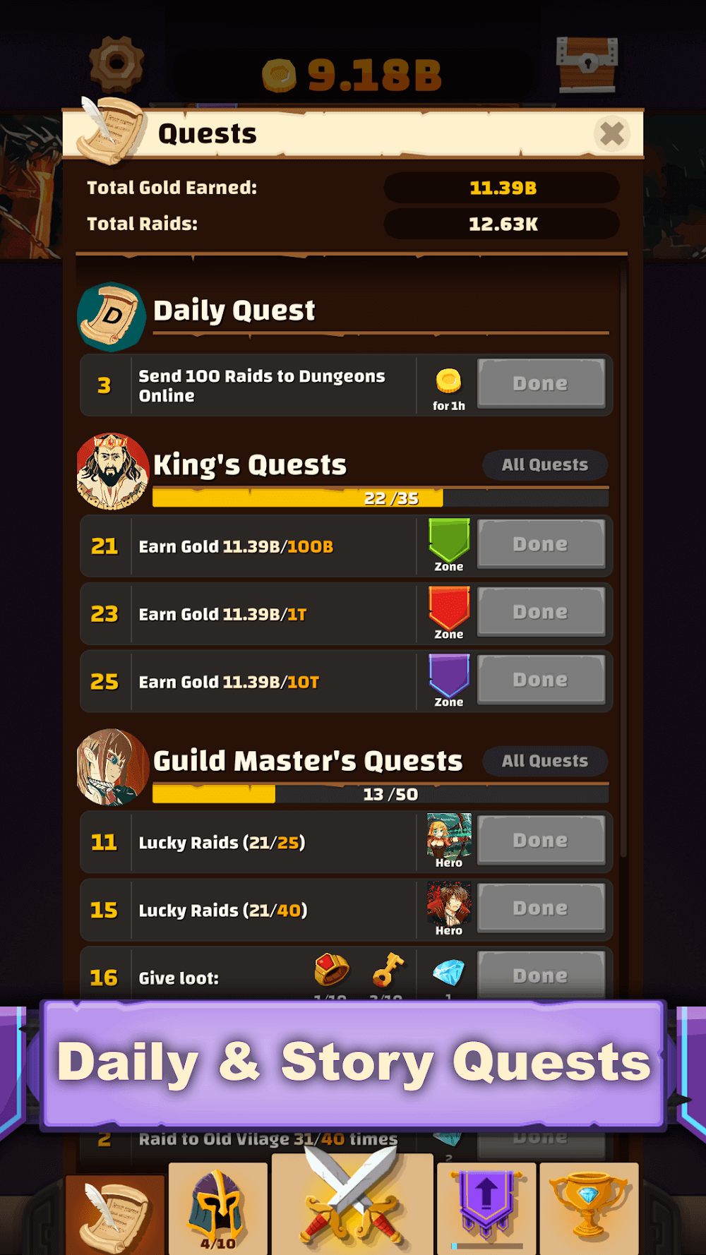 Idle Raids of the Dice Heroes screenshot 4