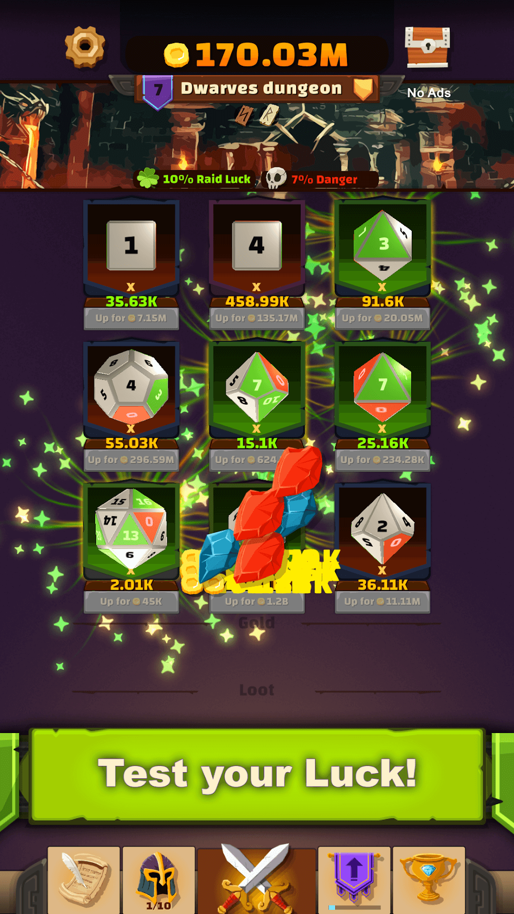 Idle Raids of the Dice Heroes screenshot 5