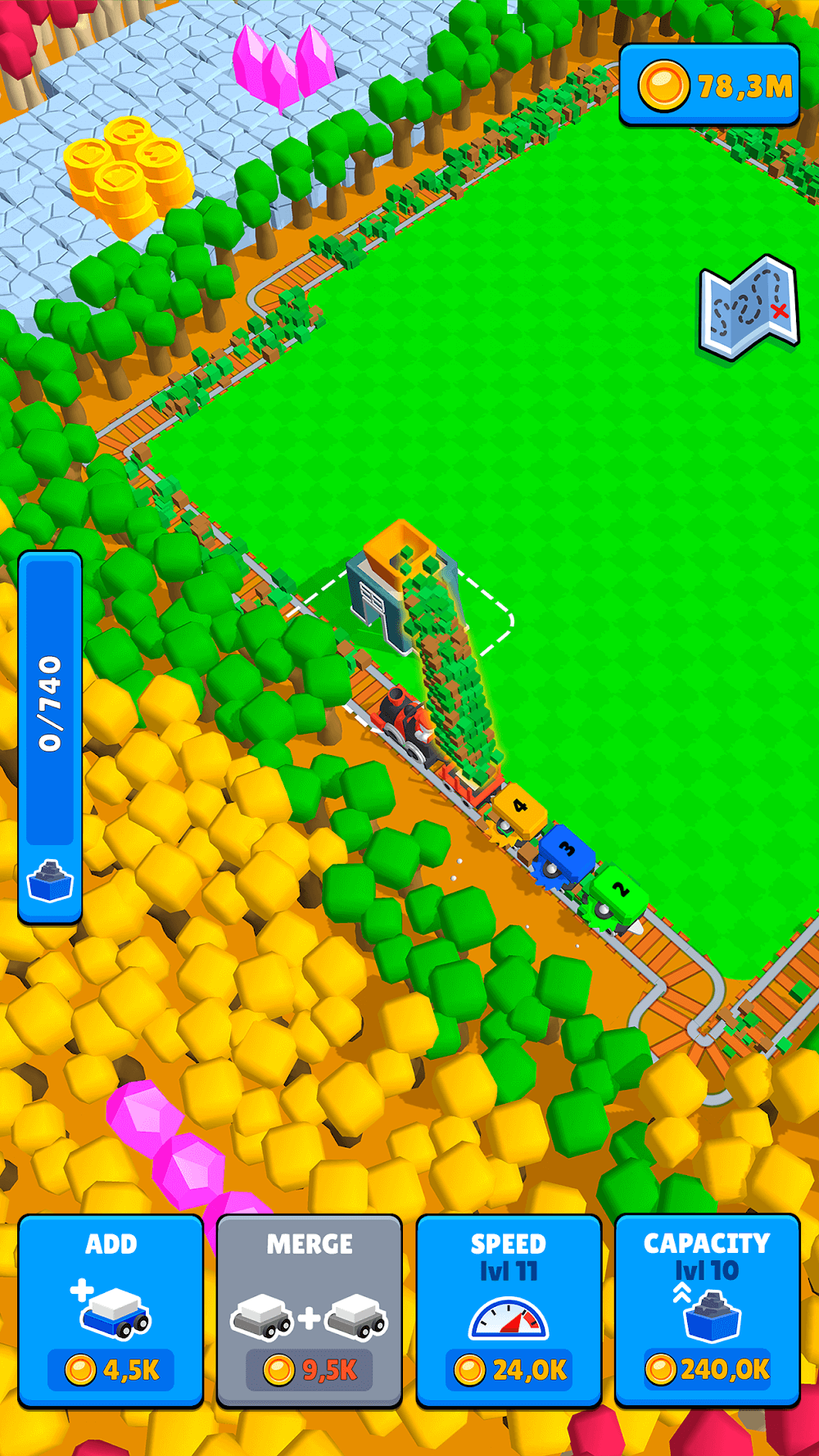 Train Miner: Idle Railway Game screenshot 3