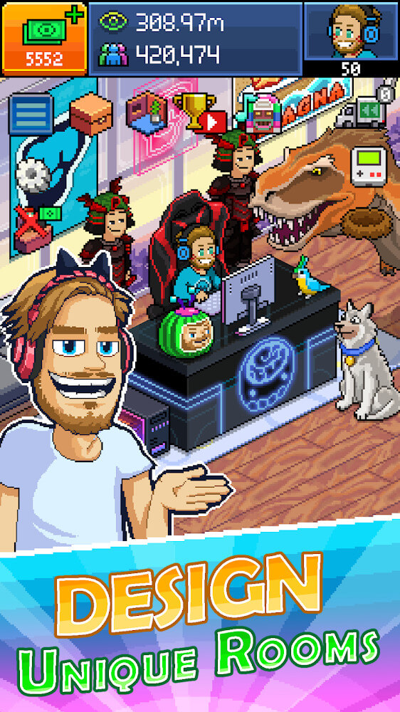 Third screenshot of PewDiePie's Tuber Simulator