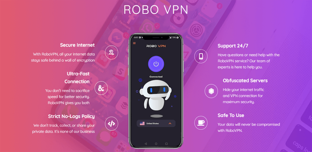 Robo VPN Pro screenshot 1
