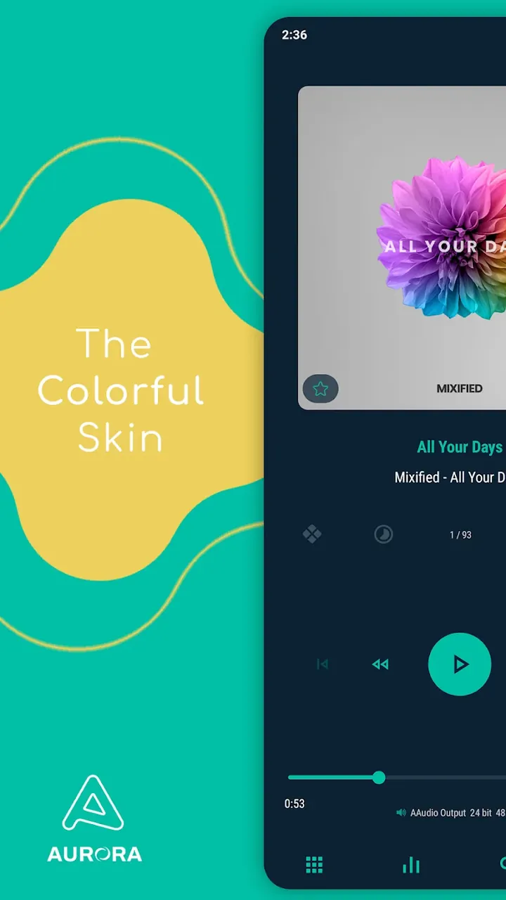 Aurora - Poweramp Skin screenshot 2