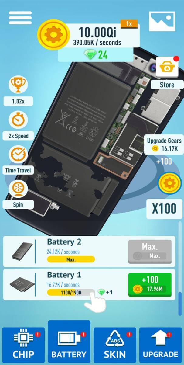Third screenshot of Idle Gadgets
