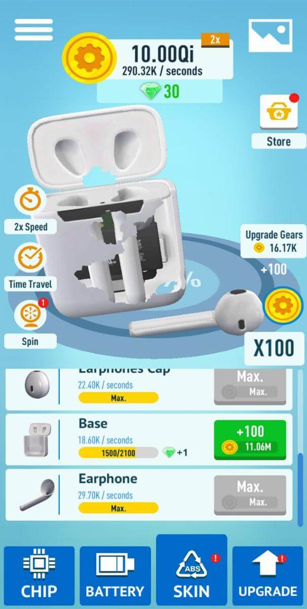 Second screenshot of Idle Gadgets
